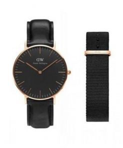 Montre Daniel Wellington Black Sheffield + Cornwall - Noir