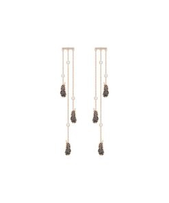 Boucles d’Oreilles Chandelier Plumes Swarovski