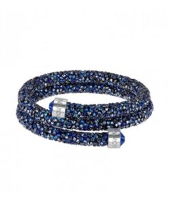 Bracelet Jonc Swarovski Crystaldust Double Bleu